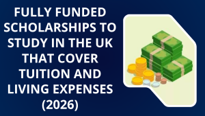 Fully Funded Scholarships to Study in the UK That Cover Tuition and Living Costs (2026 )